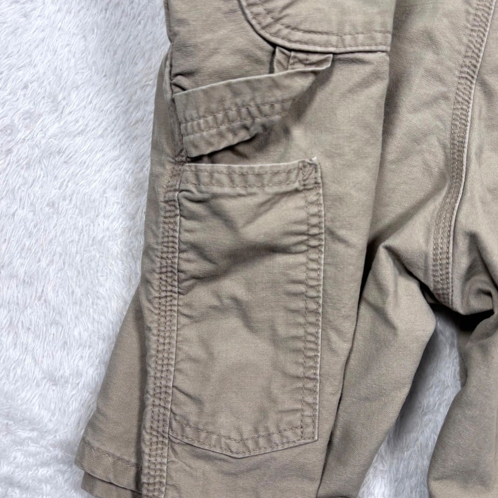 Carhartt Carpenter Shorts Men 42 Relaxed Tan Canvas B144 Workwear Utility Loop - Picture 3 of 12